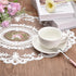 2Pack 12x16-in uxcell Retro Lace Placemat Oval Embroidered Table Place Mats French Crochet Doilies Coasters Cup Mat