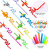 Patelai 24 Pieces Reusable Dinosaur Straws, Dino Silly Fun Twisty Crazy Straws for Kids Birthday Party Favors