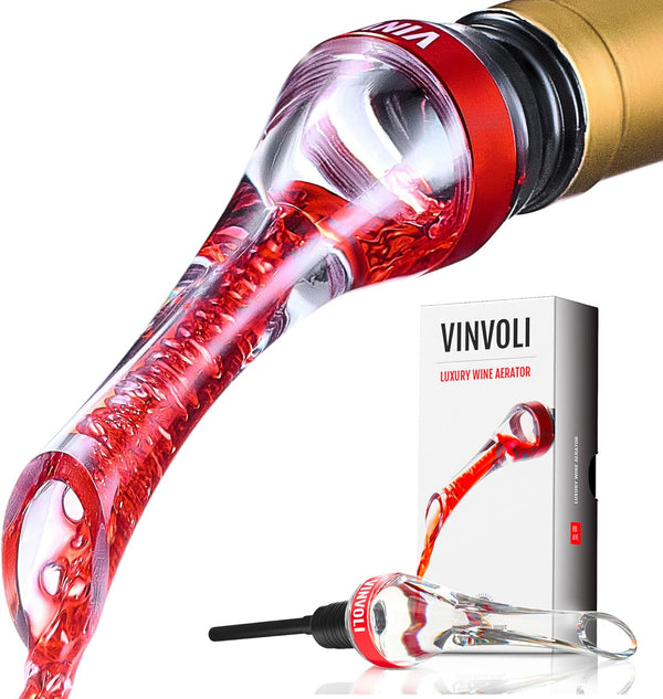 New 2024 Luxury Wine Aerator, Professional Quality Wine Air Aerator Pourer, Red Wine Decanter with Spout