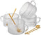 ZOOFOX Set of 4 Glass Coffee Mugs, 14 Oz Clear Glass Cups