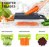 Vegetable Chopper, Onion Chopper, Pro 10 in 1 Multifunctional Slicer, Adjustable Vegetable Cutter with Container (Grey)