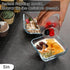 NUTRIUPS Glass Bowl Set, Glass Mixing, Salad, Cereal, Serving Bowls, Microwave Safe, Clear Square Bowls