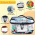 6 Pack Tesuko Clear Toy Storage Bag with Name Tag& Manual Pocket, Waterproof Transparent PVC Toy Organizer Case