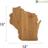 Totally Bamboo Wisconsin State Shaped Cutting Board