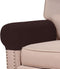 Turquoize Stretch Armrest Covers for Chairs, Set of 2, Brown, Anti-Slip Furniture Protector