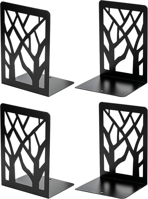 MaxGear Book Ends Tree Design Modern Bookends for Shelves, Non-Skid Book Holder,