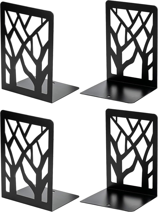 MaxGear Book Ends Tree Design Modern Bookends for Shelves, Non-Skid Book Holder,