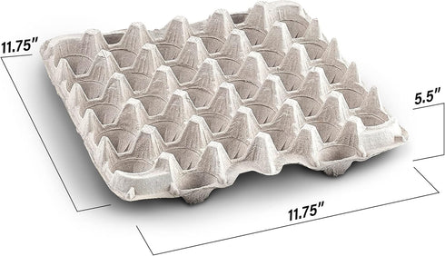 30 (Pack 15) MT Products Pulp Fiber Egg Flat Cartons Holds Eggs - Egg Crate for Chicken Farm of - Made in the USA