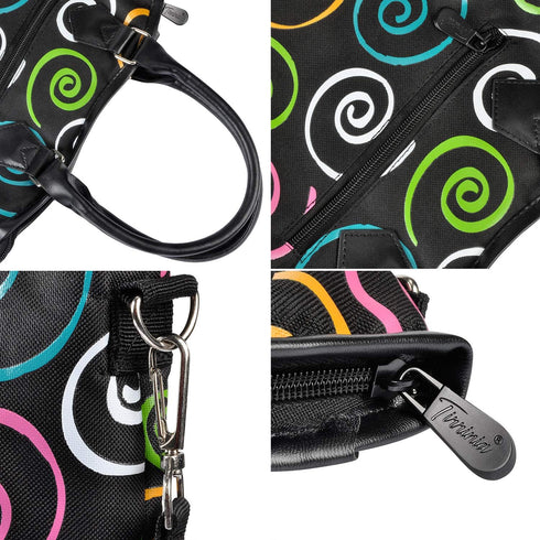 Tirrinia Insulated Wine Gift Carrier Tote, Padded 2 Bottle Wine/Champagne Cooler Bag for Travel