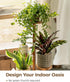 3 Bamworld Tier Plant Stand Indoor, Corner Wood Plant Shelf for Multiple Plants, Small Tiered Round Flower Stand
