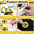 30 Sets Construction Excavator Birthday Party Invitations Cards with Envelopes Stickers Construction Themed Invitations