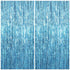 KatchOn XtraLarge Blue Foil Fringe Curtain, 8x3.2 Feet, Pack of 2 for Under The Sea Party Decorations