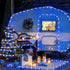 JMEXSUSS 200 LED Solar Rope Lights for Christmas Decor - 72ft IP65 Outdoor Waterproof with 8 Modes, Blue and White