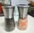 2 Packs Salt and Pepper Mills, Brushed Stainless Steel Grinder Set with Adjustable Ceramic Coarseness