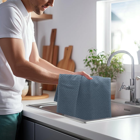 Set 12 100% Set 16 28 COTTON CRAFT Amazing Kitchen Towel - of Terry Towels - Cotton Euro Caf Waffle Weave Dish Towel