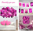 WOONKIT Pink Neon Wall Collage Kit - Aesthetic Pictures for Trendy Room Decor, 50pcs 4x6 Inch for Teen Girls