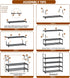Saincustom 4-Tier Closet 4 Shoe Rack - Shoe Organizer with Adjustable Shelf Height, Sturdy Shoe Storage Shelf, Perfect