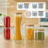 5 Pack Multi Size - Glass Jars with Bamboo Lids, Glass Pantry Storage Containers with Airtight Lids, Round Air Tigh