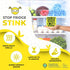 Fridge Ninja Compact Fridge Deodorizer (2 Pack), More Effective than Baking Soda, Activated Carbon