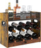 MYFEST 3-Tier Countertop Wine Rack, Coffee Syrup Rack Organizer With Drawer for Coffee