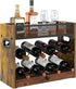 MYFEST 3-Tier Countertop Wine Rack, Coffee Syrup Rack Organizer With Drawer for Coffee