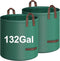 2-Pack 132 Gallons Leaf Bags, Reusable Yard Waste Bags, Heavy Duty Lawn