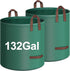 2-Pack 132 Gallons Leaf Bags, Reusable Yard Waste Bags, Heavy Duty Lawn