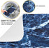 Super Absorbent Dish Drying Mat, Microfiber Fast-Drying Dish Mat, 16" x 18", Kitchen Dish Drying Pad, Navy Blue Marble