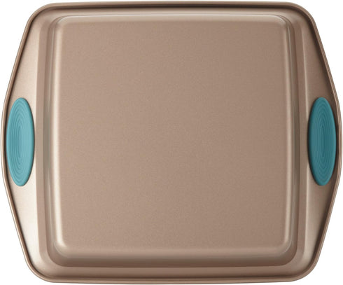 Rachael Ray Cucina Nonstick Baking Pan - Square 9 Inch Cake Pan, Brown