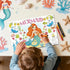 15Packs 17X11Inches Mermaid Crafts for Kids Coloring Placemats with Thankful - Fall Art Activities for Friendsgiving