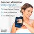Japanese Exfoliating Washcloth for Back & Body - Charcoal & Silver Ion Exfoliating Towel with Handles - Two-Sided