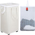 DOKEHOM 90L X-Large Laundry Basket with Removable Wash Bag on Wheels, Collapsible