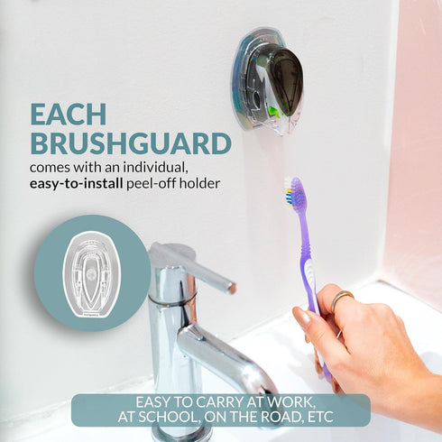 Hygienic Toothbrush Holder with Cap - Family Protection