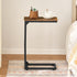 DALEMHOME Set 2 HKET1003-2BR C Shaped End Table, Couch Table That Slide Under, Small Side Table for Couch, Sofa