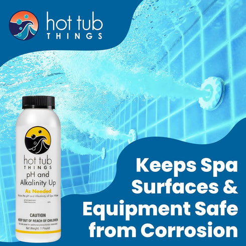 1 Hot Tub Things pH Up & Alkalinity Increaser for Hot Tub, Pool & Spa pH Plus & Alkaline Up, Alkalinity Booster