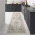 Runner Rug 2x5 Vintage Hallway Area Rug, Taupe Medallion Washable Indoor Bedroom Carpet