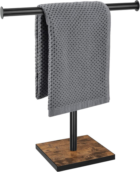 Hand Towel Holder Stand, Bathroom Towel Rack with Weighted Base, T-Shape Standing Towel Racks for Kitchen