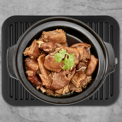 3 PCS Black Silicone Trivets for Hot Pots and Pans, 9"x12" Heat Resistant Non-Slip Potholders for Kitchen Countertops