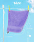 Cleanbear Wash Cloths - Large Cotton Facecloths, 6 Ultra-Soft Washcloths for Bathroom and Guestroom (Lavender)