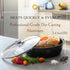 Moss & Stone 12 Inch Large Skillet with Lid, 5 Quart Nonstick Deep Frying Pan, Dishwasher & Oven Safe, PFOA Free