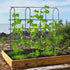 6 OTOSUNNY Garden Trellis for Climbing Plants Outdoor, FT Tall Arch Tunnel, Metal A-Frame Plant Support with Trellis