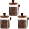 Taefaba 3PCS Spice Jars Overnight Oats Containers with Airtight Lid and Wooden Spoon,17