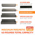 4 1 (3.94" 12.2" 3.15") Houseify SPICE FLOAT Magnetic Spice Organizer Racks - Premium Metal Racks + Hanging Hook Bar