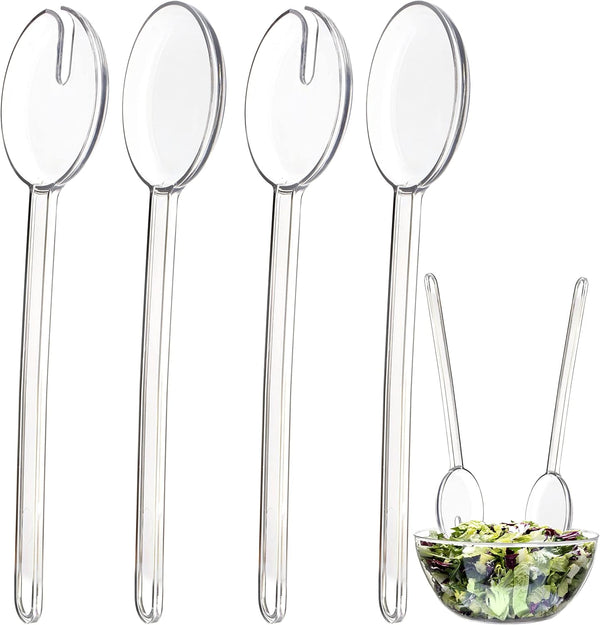 Youngever 4 Pieces 12.8 Inch Plastic Salad Servers, Set of 2