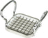 Home Basics French Fry Cutter, Stainless Steel Slicer with Easy Grip Handles, Silver