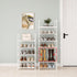 Hockmez 10-Tier 20-25 Closet Tall Shoe Rack, Adjustable Pairs Shoe Shelf Storage Organizer for Entryway Hallway