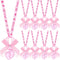 TrelaCo 60 Pcs Shower Party Pacifiers Necklace Acrylic Pacifiers Feet Necklace Charm