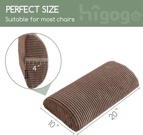 HIGOGOGO Lumbar Support Pillow for Recliner Chair/Accent Chair/Couch, Memory Foam Back Support Cushion for Elderly