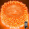 LAMPHOME 99ft Halloween Lights, 300 LED Transparent Wire Fairy Starry String Light