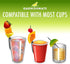 PACK 100 Garnishmate OF Clip On Garnish Holder Pick Cocktail Accessory for Entertaining Drinks and Charcuterie Boards